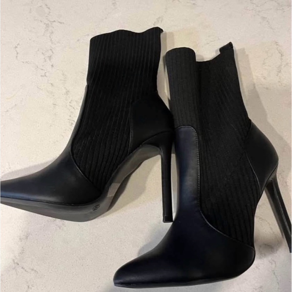 Fashion Nova Black Ankle Booties
